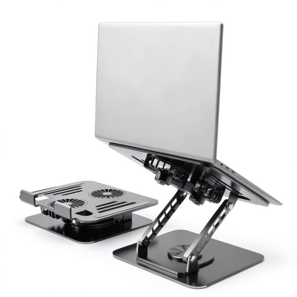 Laptop Stand 360 Swivel Ergonomic Aluminum Adjustable Height-2