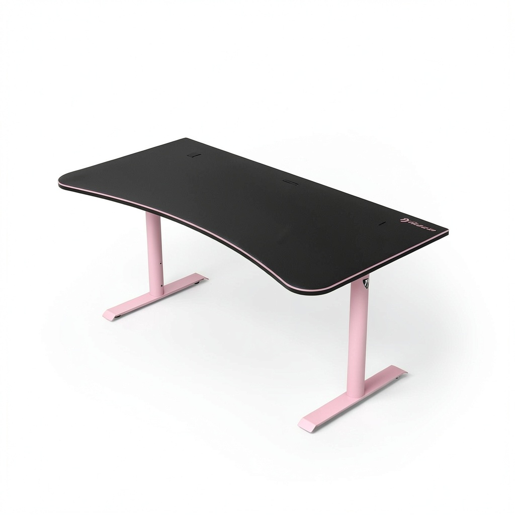 Arozzi Arena Gaming Desk in Forest Green with monitor setup