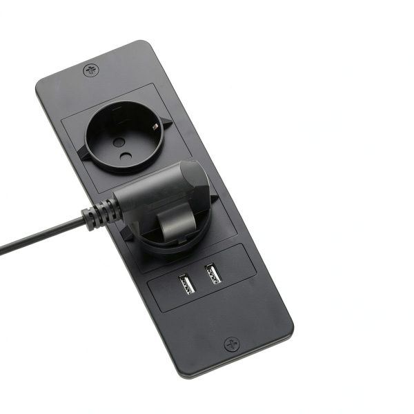 Homcom Standing Desk Adjustable Height Power Outlets Wheels-4