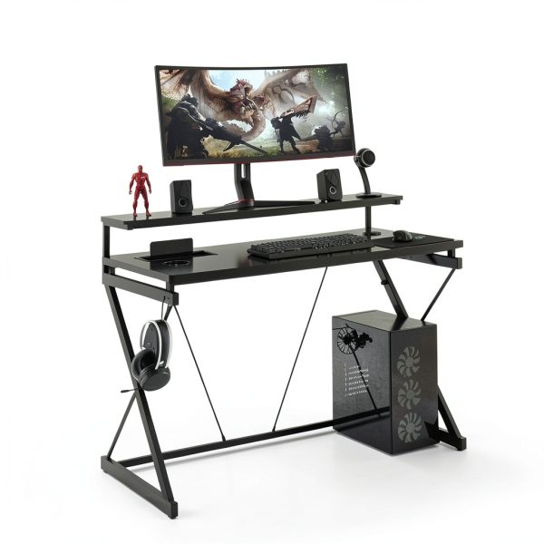 OSP Gaming Desk with RGB LED Lights and Wireless Charging-4