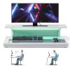 Pinmoco 42 L Shaped LED Gaming Desk with Monitor Stand RGB-5