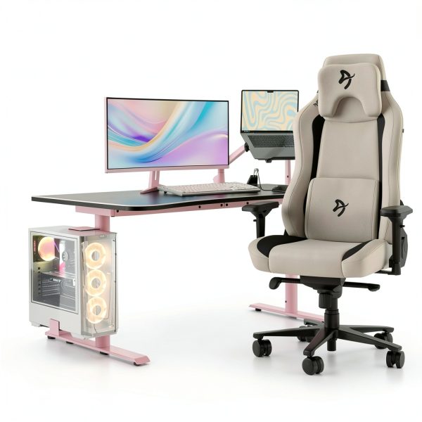 Arozzi Arena Gaming Desk Large Mousepad Cable Management-5