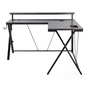 OSP Battlestation L Shaped Gaming Desk RGB LED Lights Black-0