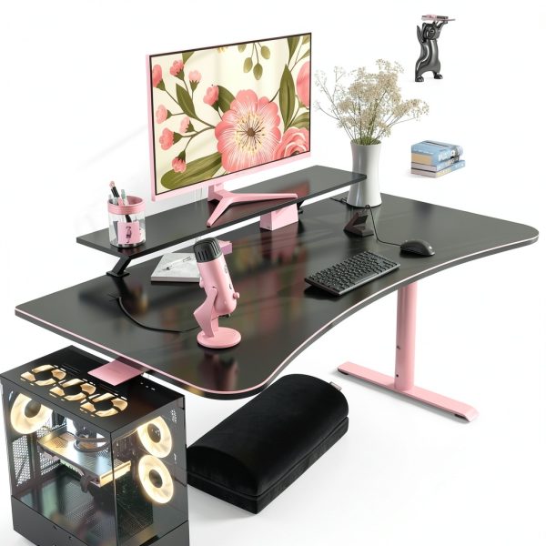 Arozzi Arena Gaming Desk Large Mousepad Cable Management-4