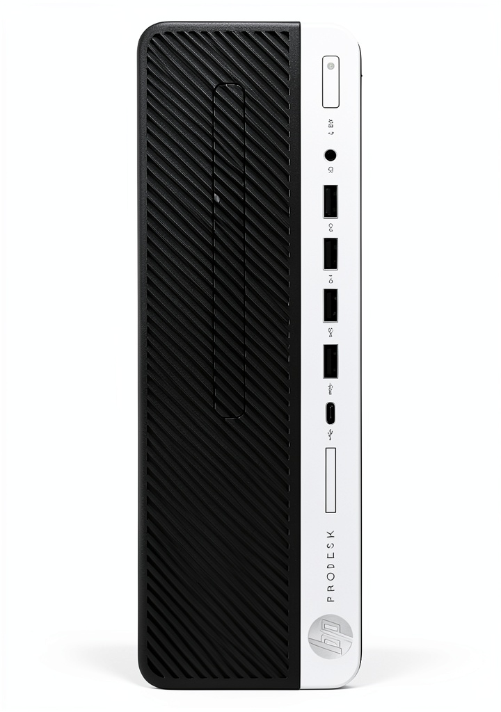 HP ProDesk 600G4 desktop with dual monitors on a desk