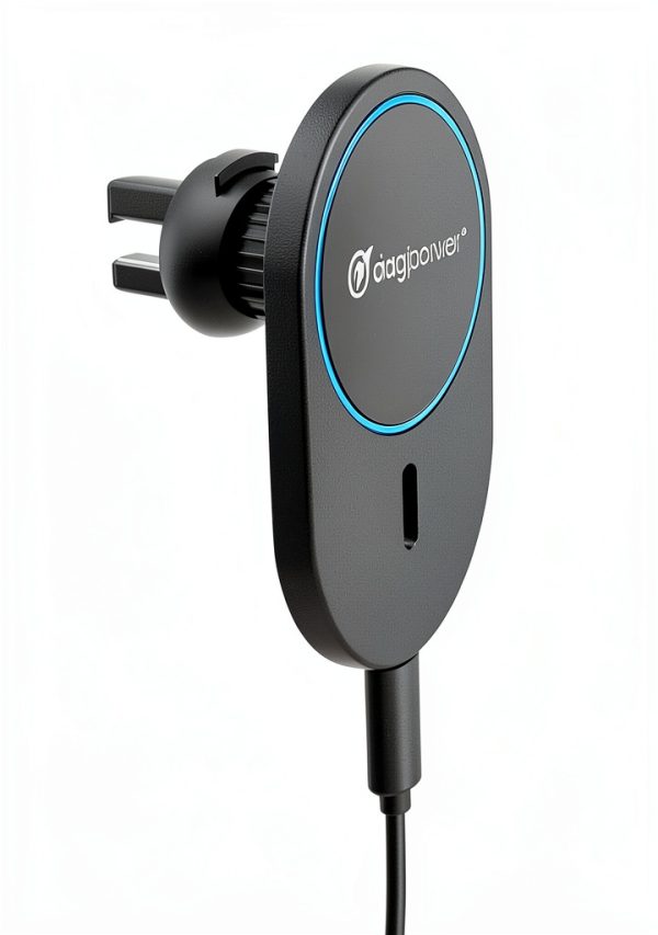 Wireless Charger Digipower Slim Magnetic Car Mount with Fast Charging-0