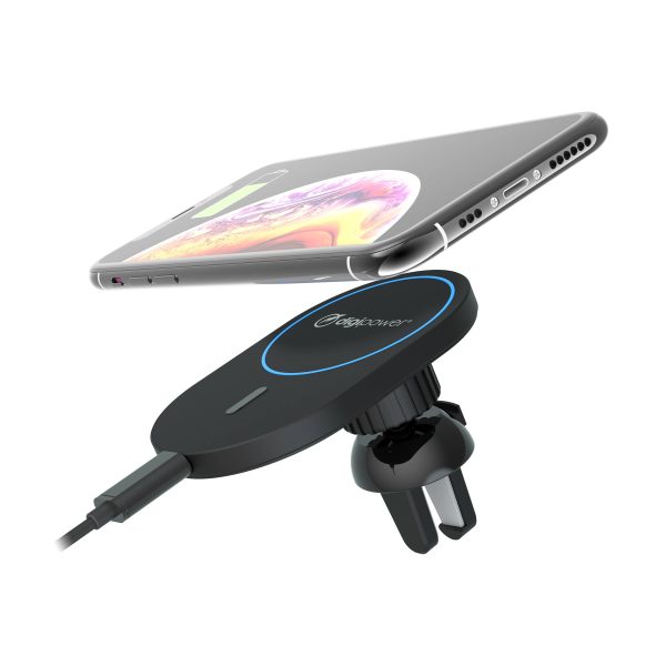 Wireless Charger Digipower Slim Magnetic Car Mount with Fast Charging-1